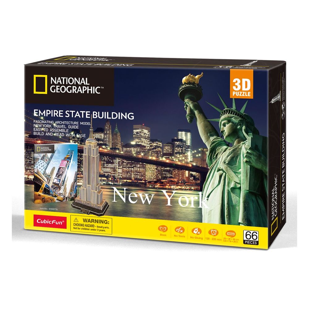Buy Cubic Fun National Geographic Empire State Building New York 3D Puzzle 66 Pcs | Yallatoys.com