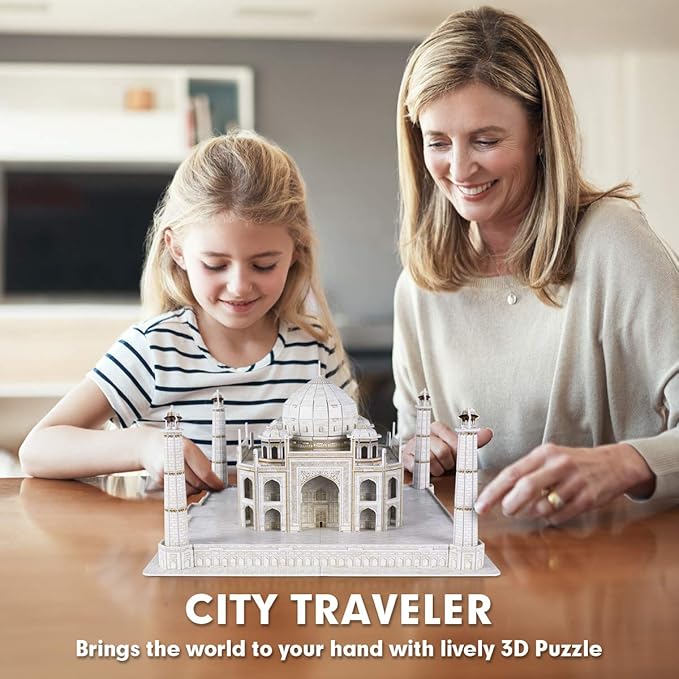 Buy CubicFun National Geographic 3D Puzzle Taj Mahal Building Model Kit 87pcs | Yallatoys.com