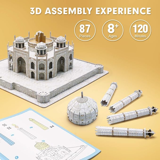 Buy CubicFun National Geographic 3D Puzzle Taj Mahal Building Model Kit 87pcs | Yallatoys.com