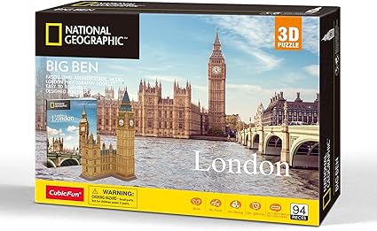 Buy CubicFun National Geographic 3D Puzzle Big Ben London 94pcs | Yallatoys.com