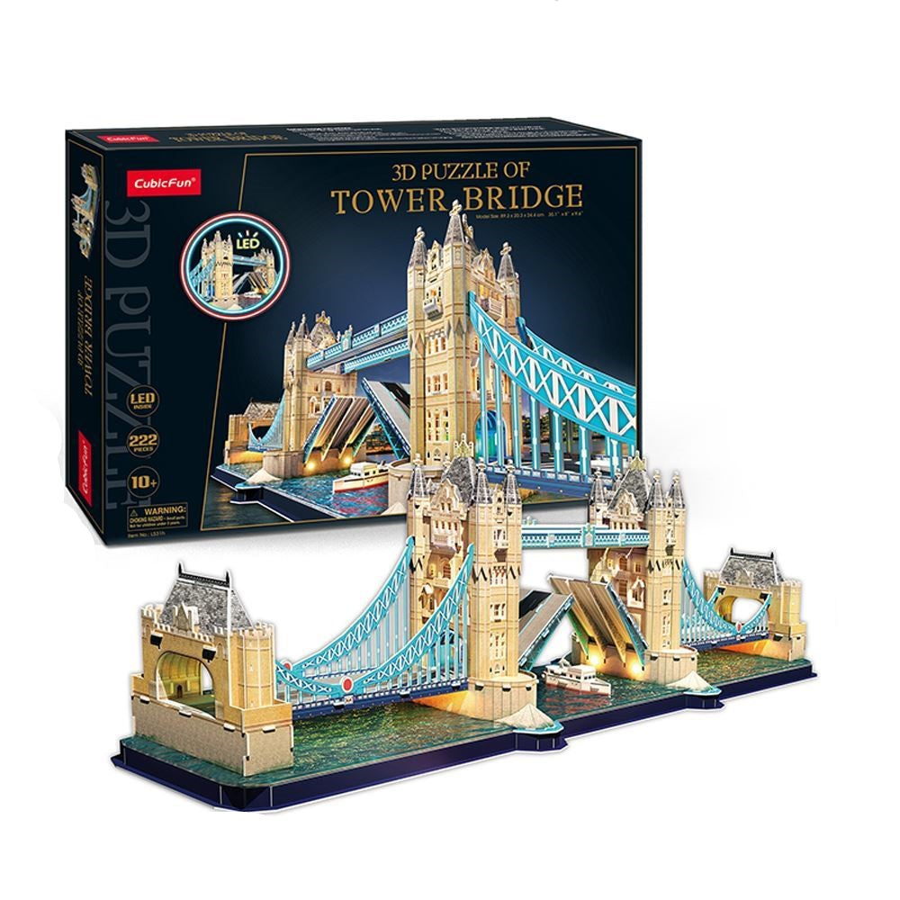 Buy Cubic Fun 3D Led Puzzle Tower Bridge 222pcs | Yallatoys.com