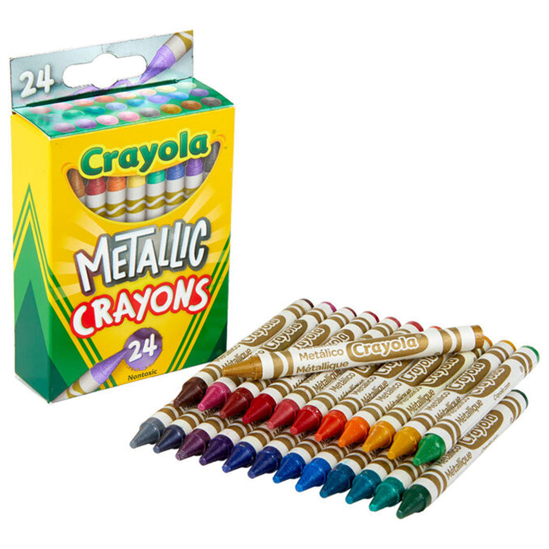 Buy Crayola 24 Metallic Coloured Pencils Multi Coloured | Yallatoys.com