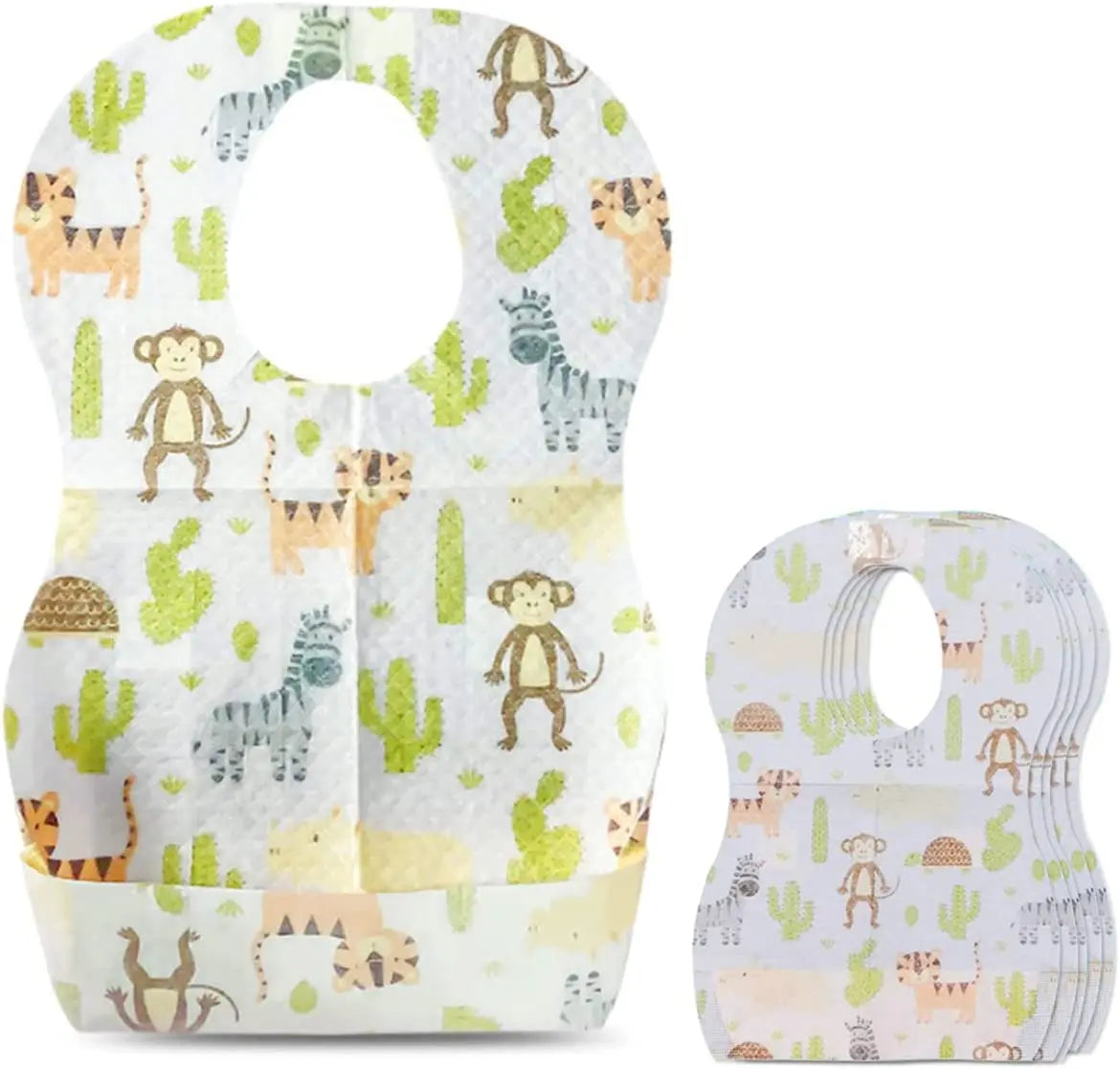 Star Babies Disposable Bibs Pack Of 5 Animals Star Babies Yallatoys