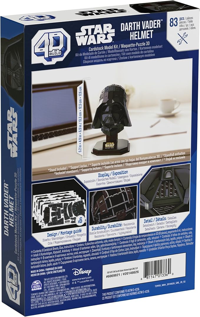 Buy 4D Build Puzzle Star War Darth Vader Helmet With 83pcs | Yallatoys.com