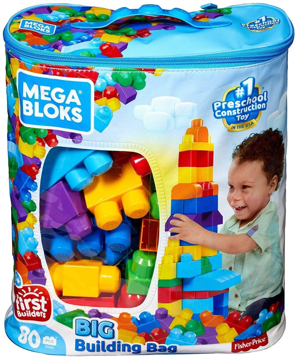 Buy Mega Bloks First Builders Big Building Bag 80Pcs Classic | Yallatoys.com