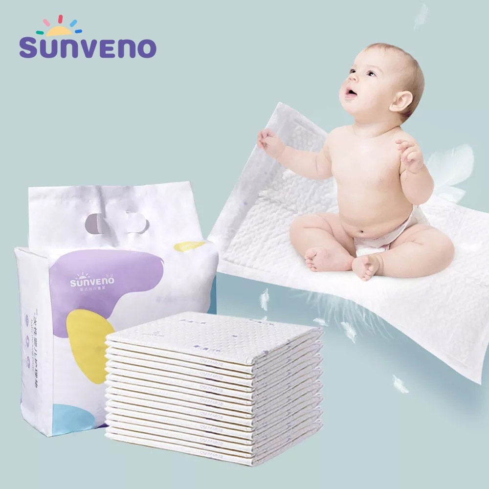 Sunveno Sunveno Disposable Absorbent Changing Mat Pack Of 20Pcs White Sunveno Yallatoys