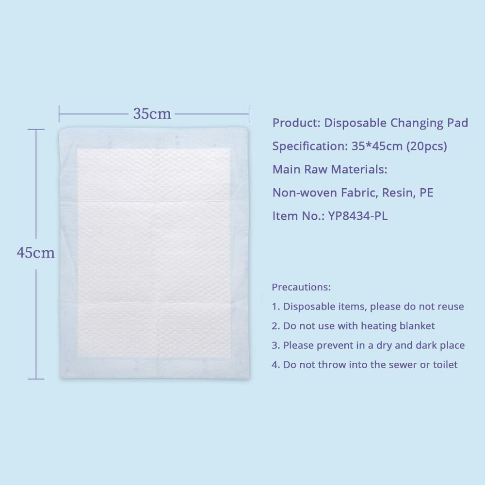 Sunveno Sunveno Disposable Absorbent Changing Mat Pack Of 20Pcs White Sunveno Yallatoys
