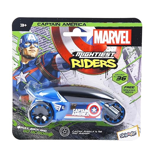 Buy Marvel Pull Back Rider Bike for Kids Captain America Edition Motorcycles | Yallatoys.com