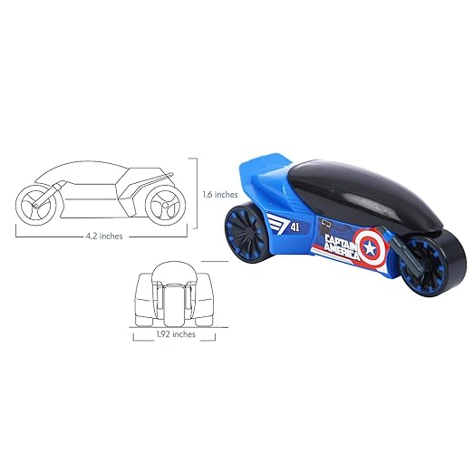 Buy Marvel Pull Back Rider Bike for Kids Captain America Edition Motorcycles | Yallatoys.com