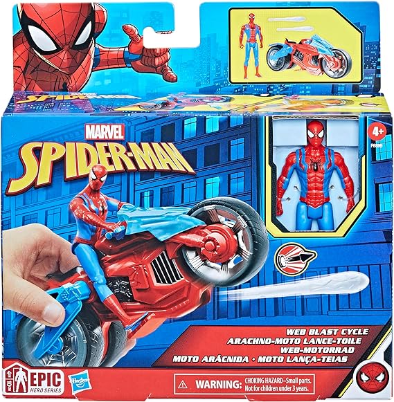 Buy Marvel Spider-Man Web Blast Cycle with 4 inch Action Figure | Yallatoys.com