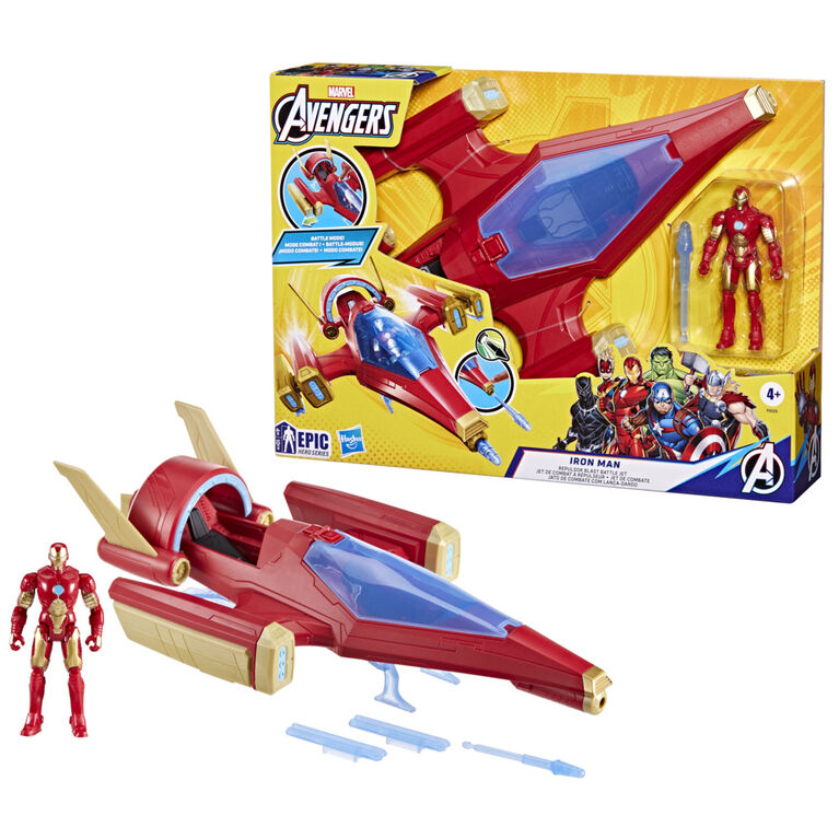 Buy Avengers Epic Hero Series Iron Man Repulsor Blast Battle Jet 4 Inch | Yallatoys.com