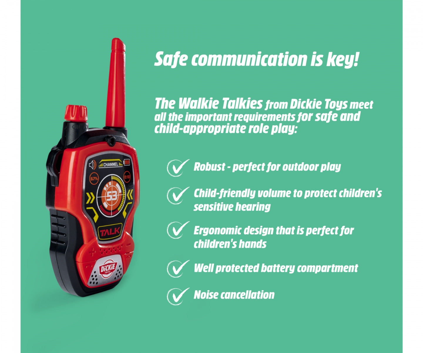 Buy Dickie Walkie Talkie Fun Red Black | Yallatoys.com