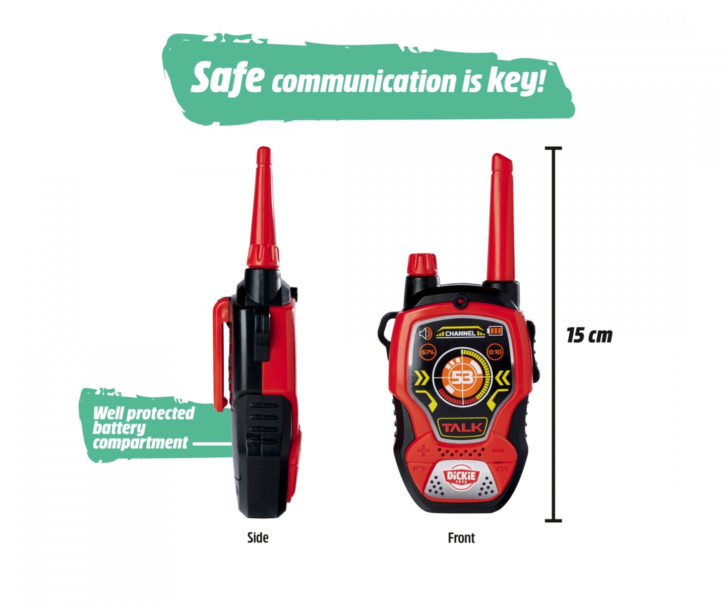 Buy Dickie Walkie Talkie Fun Red Black | Yallatoys.com