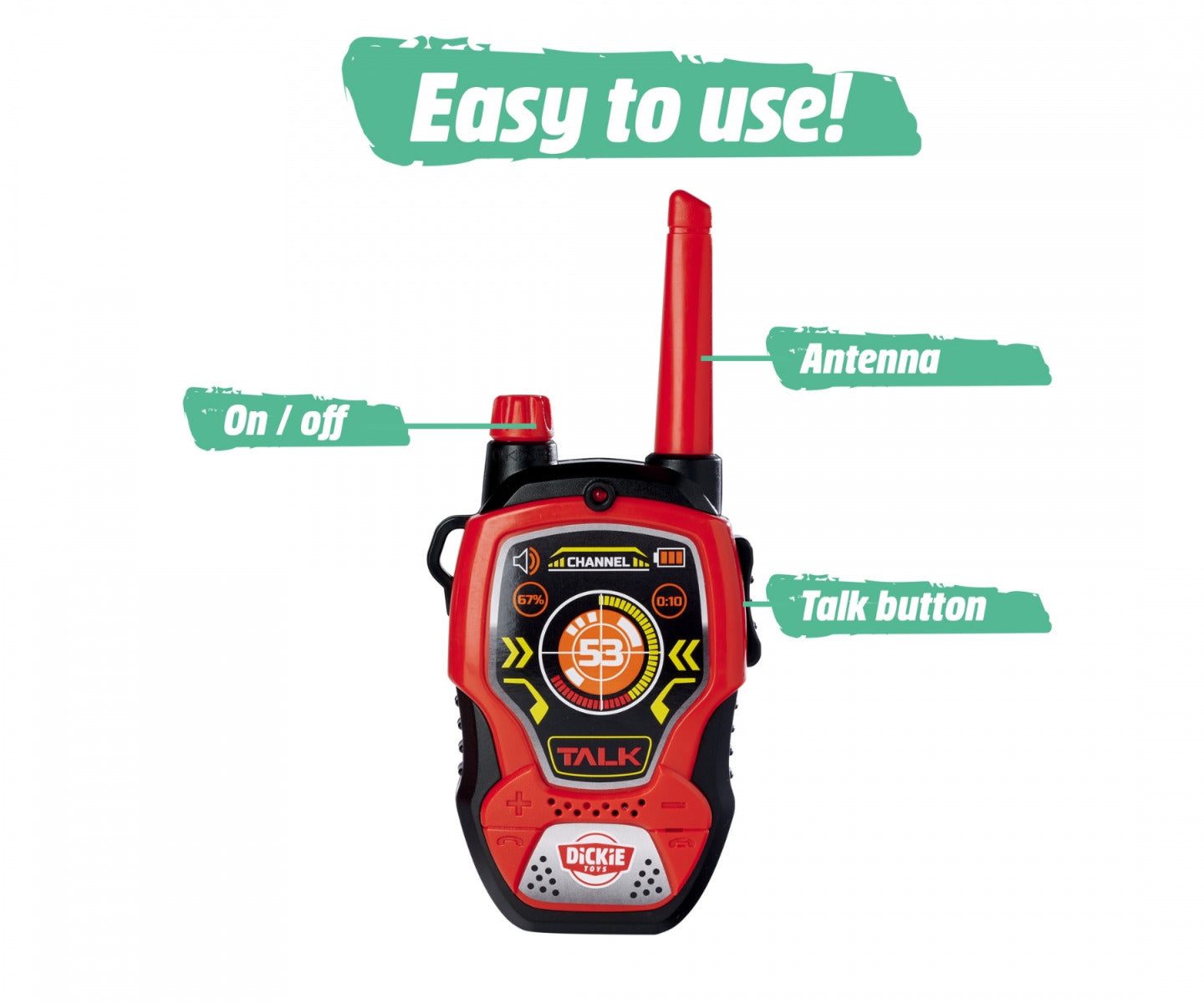 Buy Dickie Walkie Talkie Fun Red Black | Yallatoys.com
