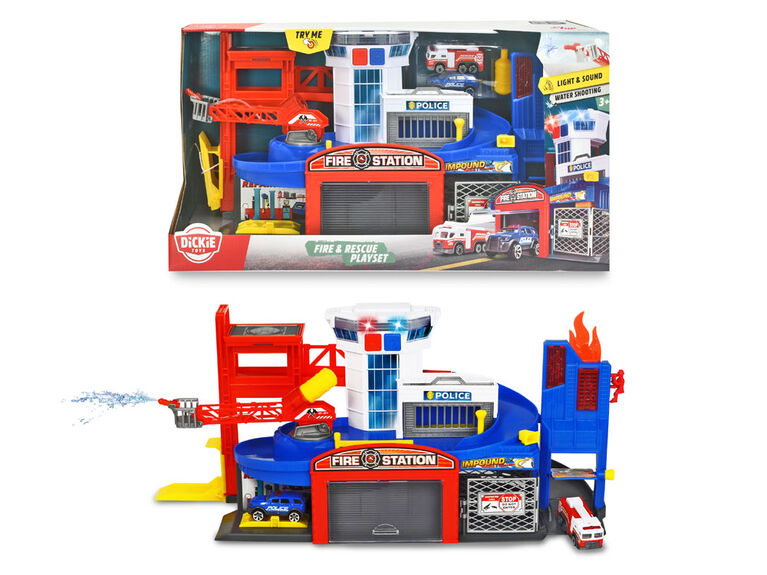 Buy Dickie Fire & Rescue Playset Light and sound | Yallatoys.com