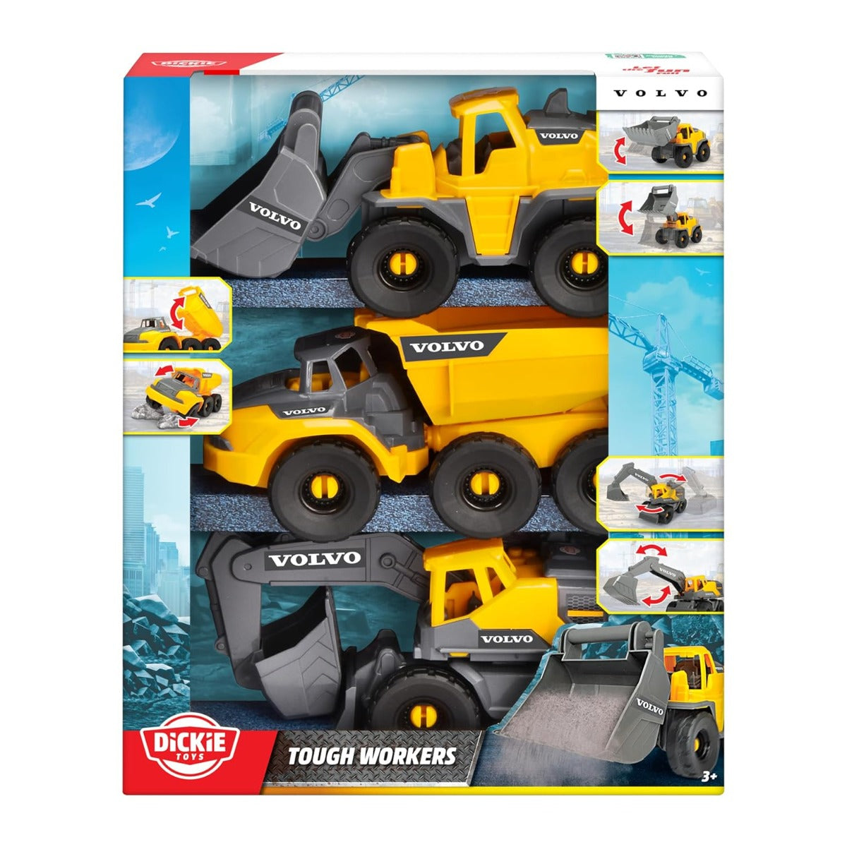 Buy Dickie Toys Set Of 3 Volvo Construction Site Vehicles | Yallatoys.com