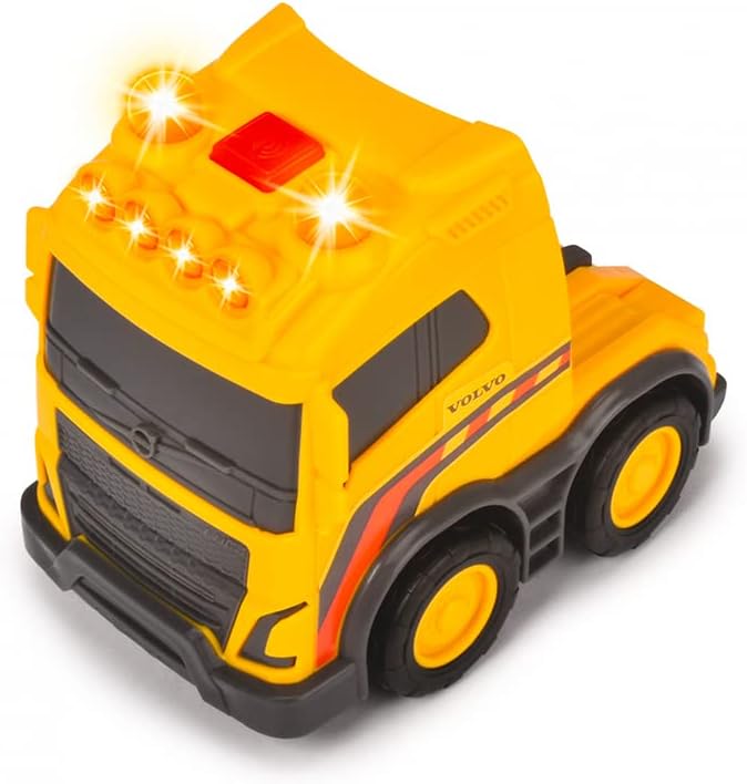 Buy Dickie Light & Sound Volvo Truck with Trailer and 1 Construction Vehicle | Yallatoys.com