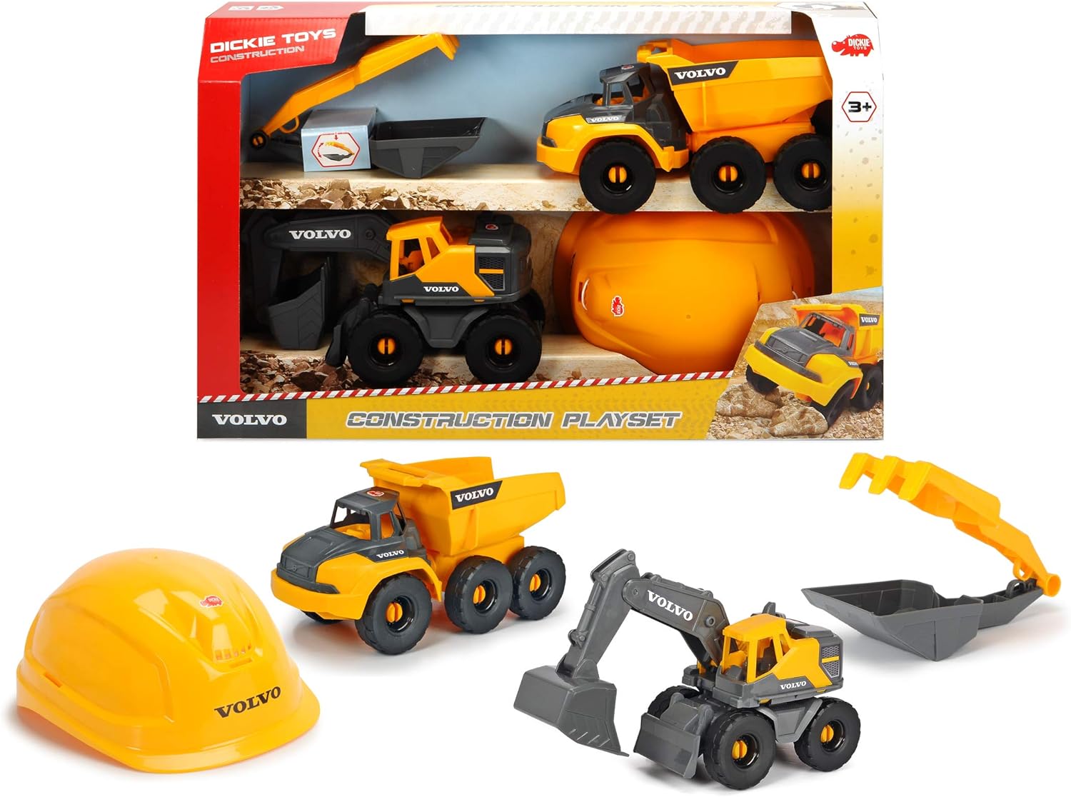 Buy Dickie 10inch Playset with 2 Volvo Construction Trucks | Yallatoys.com