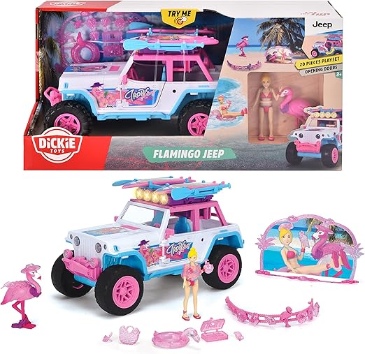 Buy Dickie Flamingo Jeep Try Me | Yallatoys.com