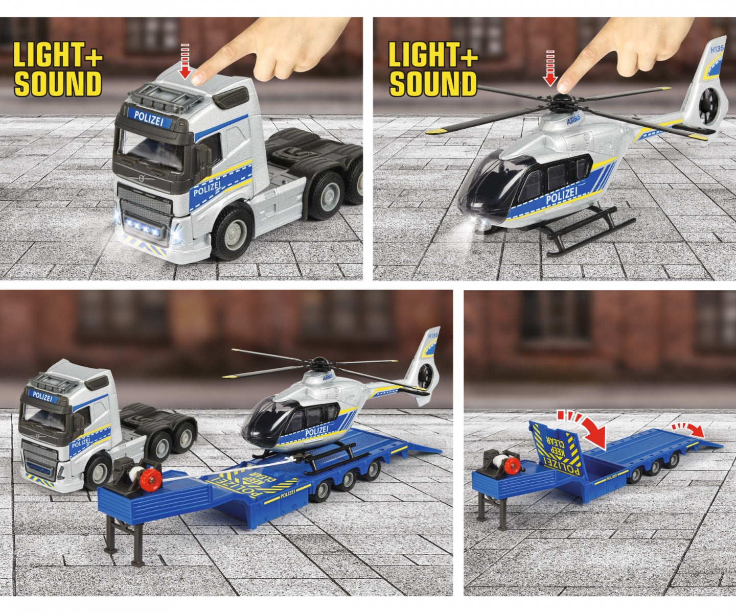 Buy Majorette Grand Series Volvo FH16 PoliceAirbus & Truck | Yallatoys.com
