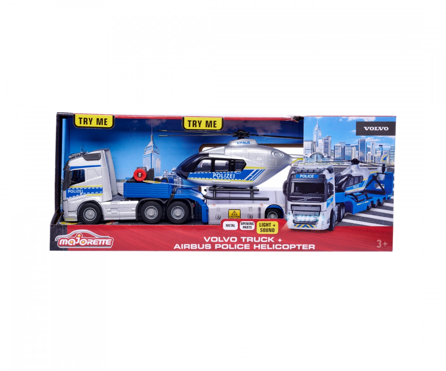 Buy Majorette Grand Series Volvo FH16 PoliceAirbus & Truck | Yallatoys.com