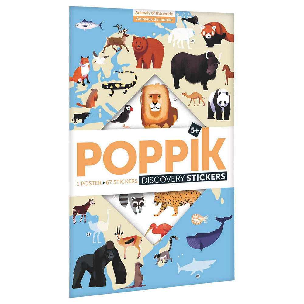 Buy Poppik Sticker Poster Discovery Animals of the World | Yallatoys.com