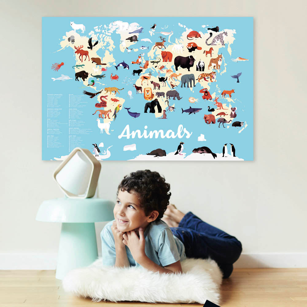 Buy Poppik Sticker Poster Discovery Animals of the World | Yallatoys.com