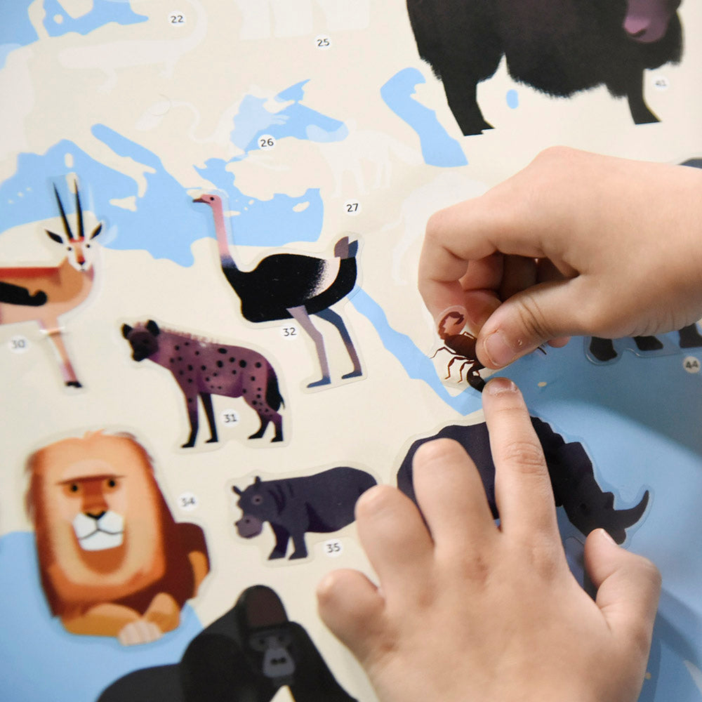 Buy Poppik Sticker Poster Discovery Animals of the World | Yallatoys.com