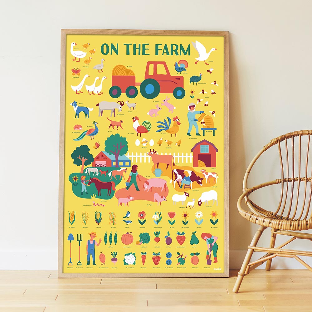 Buy Poppik Sticker Poster Discovery Farmyard | Yallatoys.com