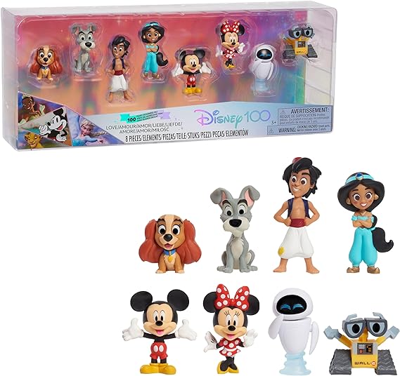 Buy Disney 100 Years of Love Celebration Collection Limited Edition 8-Piece Figure Pack | Yallatoys.com