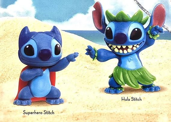 Buy Disney Superhero Stitch and Hula Stitch Figures Pack of 2 | Yallatoys.com
