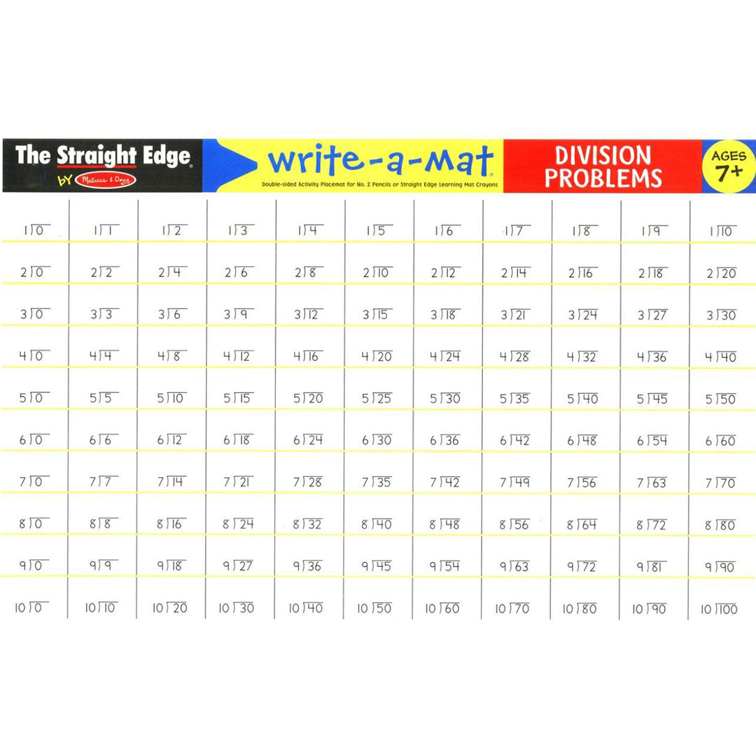 division practice mat