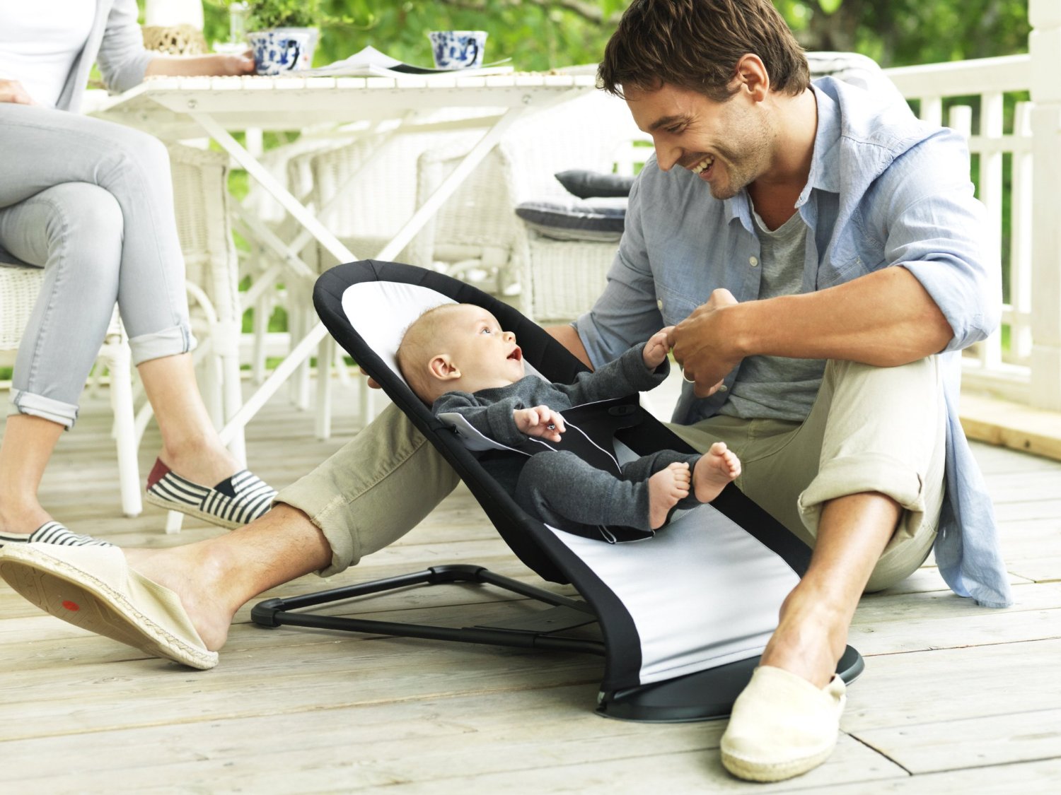 BABYBJORN  Bouncer Balance Soft Beige/Grey, Cotton/Jersey BabyBjorn Yallatoys