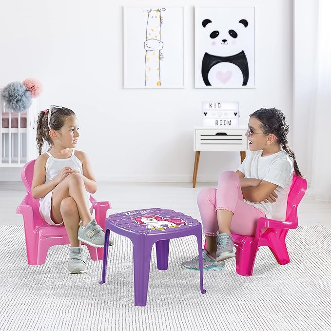 Buy Dolu Unicorn Table and 2 Chairs Set | Yallatoys.com