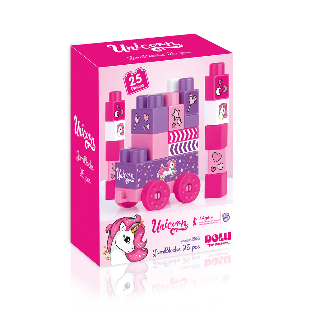 Buy Dolu Unicorn Mega Blocks 25 Pcs In Printed Box | Yallatoys.com