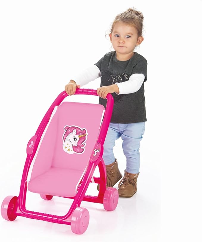 Buy Dolu Baby Doll Stroller Pink Unicorn Theme | Yallatoys.com