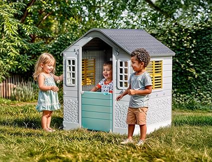 Buy Dolu Kids Outdoor Playhouse White | Yallatoys.com