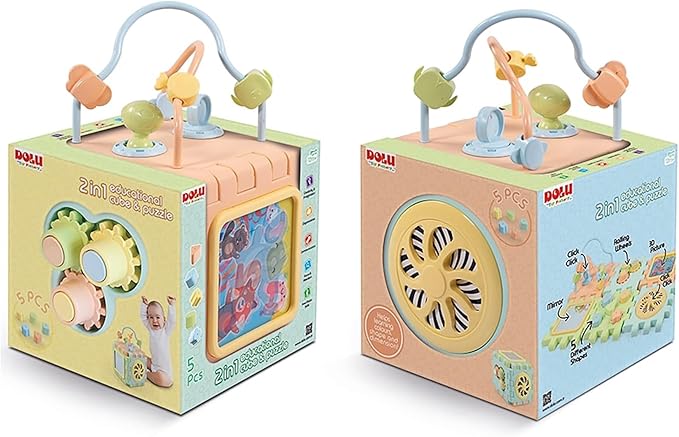 Buy Dolu 2 in 1 Educational Cube and Puzzle | Yallatoys.com