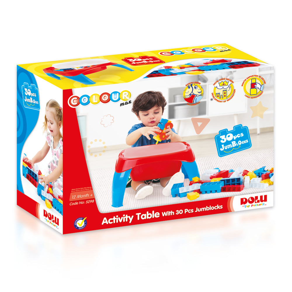 Buy Dolu Full Activity Game Table 30 Piece Mega Block | Yallatoys.com