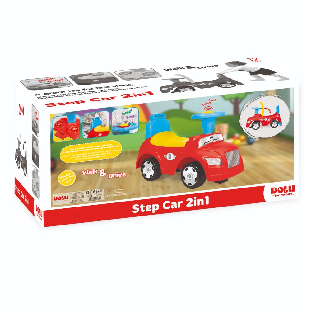 Buy Dolu Step Car 2 In 1 Red | Yallatoys.com