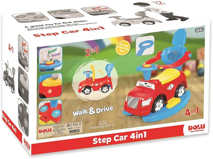 Buy Dolu Full Step 4 In 1 Multifunction Car | Yallatoys.com