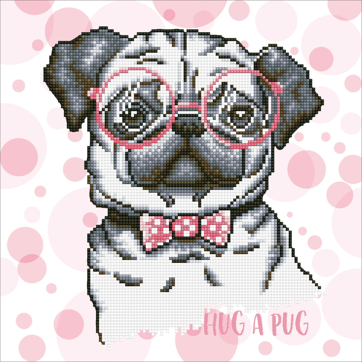 Buy Diamond Dotz Hug A Pug With Frame | Yallatoys.com