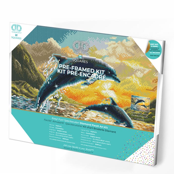 Buy Diamond Dotz Dolphin Sunset Pre Framed Kit | Yallatoys.com