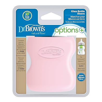 Dr Browns 5oz Glass Bottle Sleeve Pink Dr Browns Yallatoys