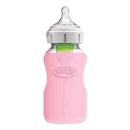 Dr Browns 9oz Glass Bottle Sleeve Pink Dr Browns Yallatoys
