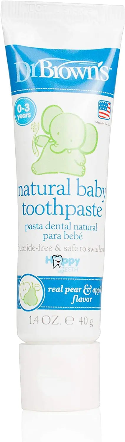 Dr.Browns Dr. Brown'S Happy Teeth Fluoride Free Toothpaste Apple/Pear 1 Pack Dr Browns Yallatoys