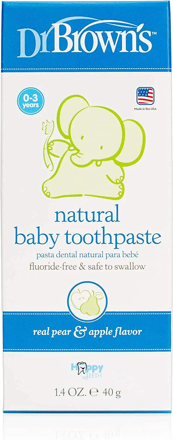 Dr.Browns Dr. Brown'S Happy Teeth Fluoride Free Toothpaste Apple/Pear 1 Pack Dr Browns Yallatoys