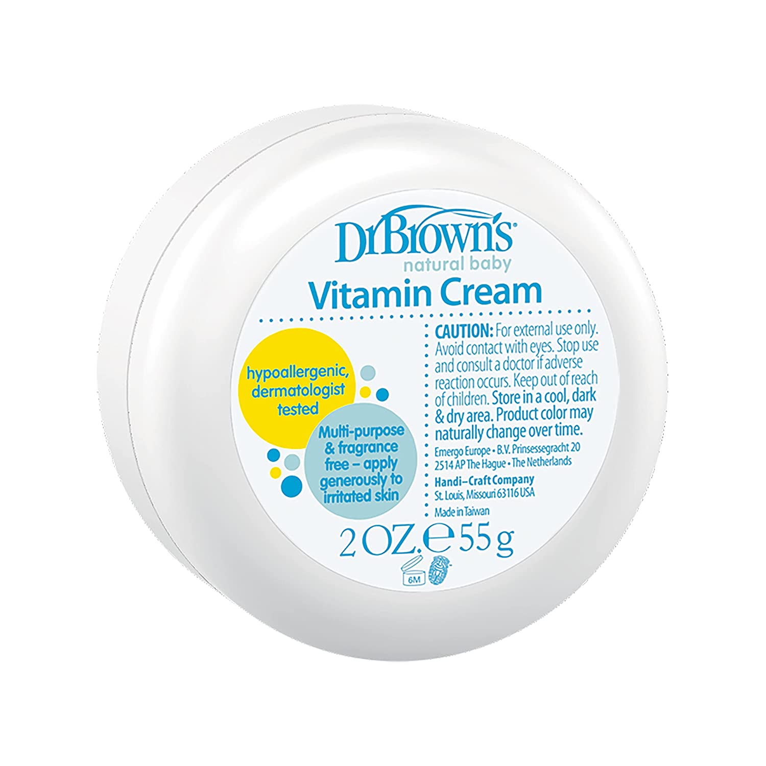 Dr.Browns Natural Baby Vitamin Cream  2 Oz/55 G Dr Browns Yallatoys