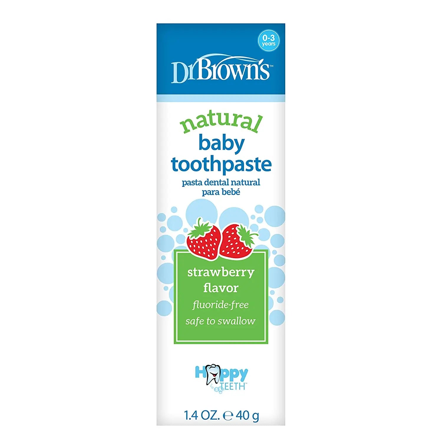 Dr.Browns Dr. Brown'S Happy Teeth Fluoride Free Toothpaste Strawberry 1 Pack Dr Browns Yallatoys