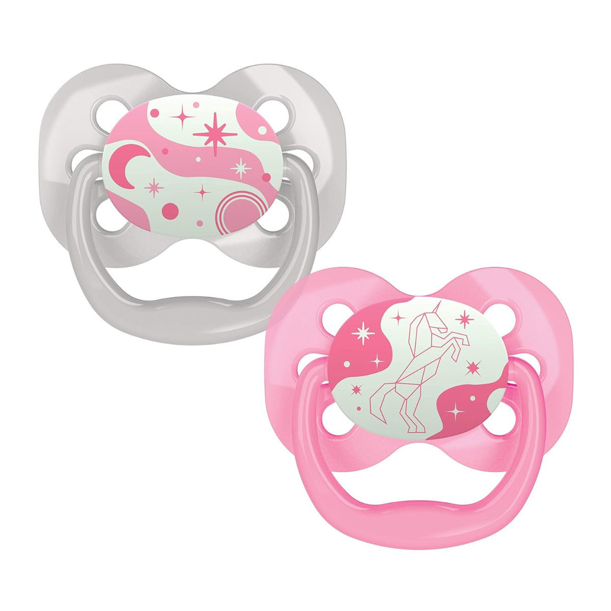 Dr Browns Advantage Glow in the Dark Baby Pacifier 2 Piece Pack of 1 Pink Dr Browns Yallatoys